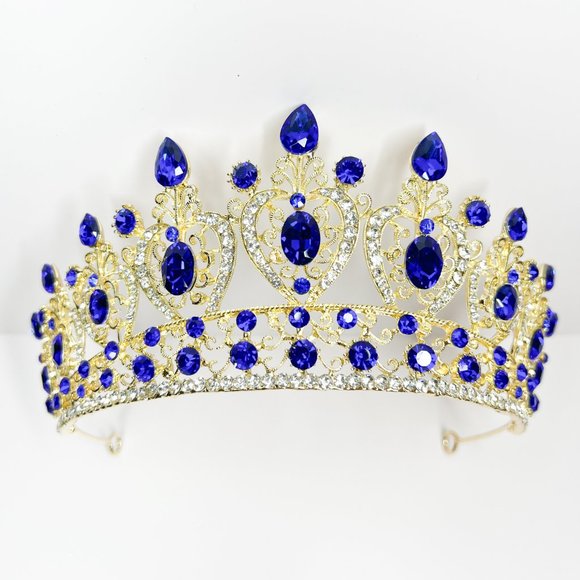Accessories - Vintage Blue Crystal Rhinestone, Bridal, Wedding, Prom, Pageant, Birthday, Gift